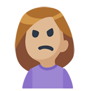 🙍🏼 Emoji missmutige Person: mittelhelle Hautfarbe Facebook 2.1.
