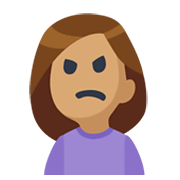 Emoji 🙍🏽 Persona Corrucciata: Carnagione Olivastra su Facebook 2.1.