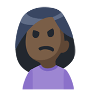 🙍🏿 Emoji Persona Frunciendo El Ceño: Tono De Piel Oscuro en Facebook 2.1.
