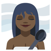 🧖🏿 Emoji Person in Dampfsauna: dunkle Hautfarbe Facebook 2.1.