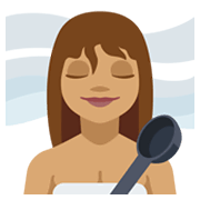 Emoji 🧖🏽 Persona In Sauna: Carnagione Olivastra su Facebook 2.1.