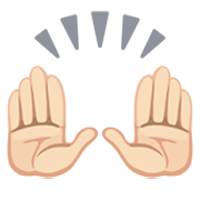 🙌🏻 Emoji Mãos Para Cima: Pele Clara na Facebook 2.1.