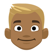Emoji 👱🏾 Persona Bionda: Carnagione Abbastanza Scura su Facebook 2.1.