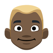 👱🏿 Emoji Person: dunkle Hautfarbe, blondes Haar Facebook 2.1.