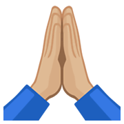 🙏🏼 Emoji Manos En Oración: Tono De Piel Claro Medio en Facebook 2.1.