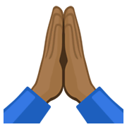 🙏🏾 Emoji Manos En Oración: Tono De Piel Oscuro Medio en Facebook 2.1.