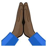 🙏🏿 Emoji Manos En Oración: Tono De Piel Oscuro en Facebook 2.1.