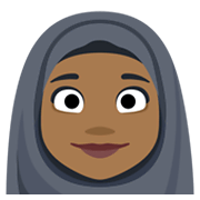 🧕🏾 Emoji Frau mit Kopftuch: mitteldunkle Hautfarbe Facebook 2.1.