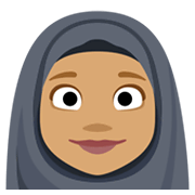🧕🏽 Emoji Frau mit Kopftuch: mittlere Hautfarbe Facebook 2.1.