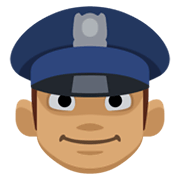 Emoji 👮🏽 Agente Di Polizia: Carnagione Olivastra su Facebook 2.1.