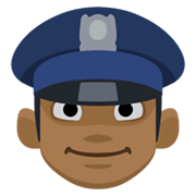 👮🏾 Emoji Agente De Policía: Tono De Piel Oscuro Medio en Facebook 2.1.