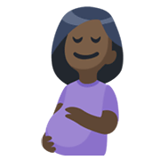🤰🏿 Emoji schwangere Frau: dunkle Hautfarbe Facebook 2.1.
