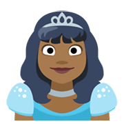 👸🏾 Emoji Prinzessin: mitteldunkle Hautfarbe Facebook 2.1.