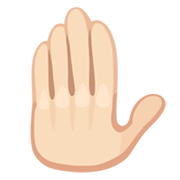 🤚🏻 Emoji erhobene Hand von hinten: helle Hautfarbe Facebook 2.1.