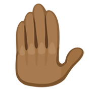 🤚🏾 Emoji erhobene Hand von hinten: mitteldunkle Hautfarbe Facebook 2.1.