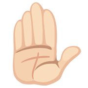✋🏻 Emoji Mão Levantada: Pele Clara na Facebook 2.1.