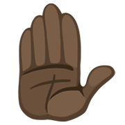 ✋🏿 Emoji erhobene Hand: dunkle Hautfarbe Facebook 2.1.