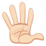 🖐🏻 Emoji Mão Aberta Com Os Dedos Separados: Pele Clara na Facebook 2.1.