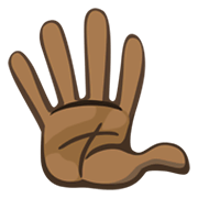🖐🏿 Emoji Hand mit gespreizten Fingern: dunkle Hautfarbe Facebook 2.1.