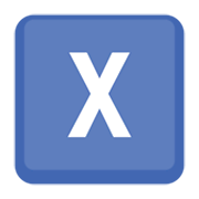 Emoji 🇽 Lettera simbolo indicatore regionale X su Facebook 2.1.
