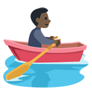 🚣🏿 Emoji Person im Ruderboot: dunkle Hautfarbe Facebook 2.1.