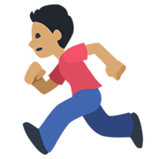 Emoji 🏃🏽 Persona Che Corre: Carnagione Olivastra su Facebook 2.1.