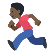 Emoji 🏃🏿 Persona Che Corre: Carnagione Scura su Facebook 2.1.