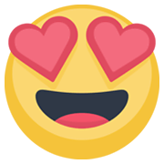 Emoji 😍 Faccina Con Sorriso E Occhi A Cuore su Facebook 2.1.