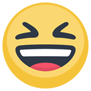 Emoji 😆 Sorriso A Bocca Aperta Con Occhi Chiusi su Facebook 2.1.