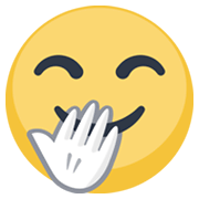 🤭 Emoji verlegen kicherndes Gesicht Facebook 2.1.