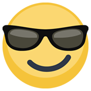Emoji 😎 Faccina Con Sorriso E Occhiali Da Sole su Facebook 2.1.