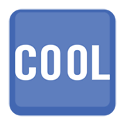🆒 Emoji Wort „Cool“ in blauem Quadrat Facebook 2.1.
