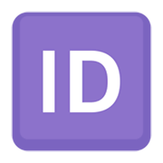 🆔 Emoji Großbuchstaben ID in lila Quadrat Facebook 2.1.