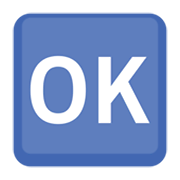 🆗 Emoji Großbuchstaben OK in blauem Quadrat Facebook 2.1.