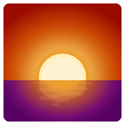 🌅 Emoji Sonnenaufgang über dem Meer Facebook 2.1.