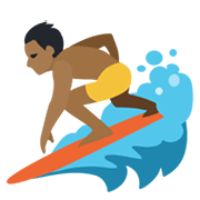 Émoji 🏄🏾 Personne Faisant Du Surf : Peau Mate sur Facebook 2.1.