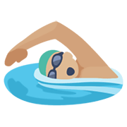 Emoji 🏊🏼 Persona Che Nuota: Carnagione Abbastanza Chiara su Facebook 2.1.
