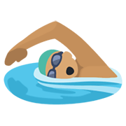 🏊🏽 Emoji Persona Nadando: Tono De Piel Medio en Facebook 2.1.