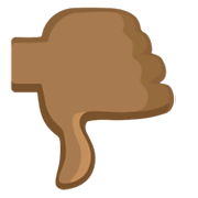👎🏾 Emoji Daumen runter: mitteldunkle Hautfarbe Facebook 2.1.