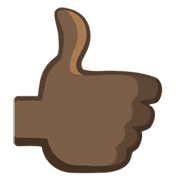 Emoji 👍🏿 Pollice In Su: Carnagione Scura su Facebook 2.1.