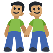 Emoji 👬🏽 Due Uomini Che Si Tengono Per Mano: Carnagione Olivastra su Facebook 2.1.