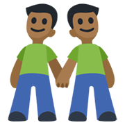 👬🏾 Emoji händchenhaltende Männer: mitteldunkle Hautfarbe Facebook 2.1.