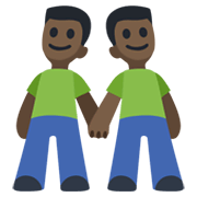 👬🏿 Emoji händchenhaltende Männer: dunkle Hautfarbe Facebook 2.1.