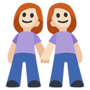 Emoji 👭🏻 Due Donne Che Si Tengono Per Mano: Carnagione Chiara su Facebook 2.1.