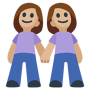 👭🏼 Emoji händchenhaltende Frauen: mittelhelle Hautfarbe Facebook 2.1.