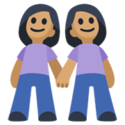 👭🏽 Emoji händchenhaltende Frauen: mittlere Hautfarbe Facebook 2.1.