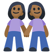 👭🏾 Emoji Duas Mulheres De Mãos Dadas: Pele Morena Escura na Facebook 2.1.