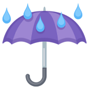 Émoji ☔ Parapluie Avec Gouttes De Pluie sur Facebook 2.1.