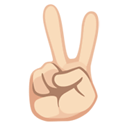Emoji ✌🏻 Vittoria: Carnagione Chiara su Facebook 2.1.