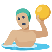 🤽🏼 Emoji Wasserballspieler(in): mittelhelle Hautfarbe Facebook 2.1.
